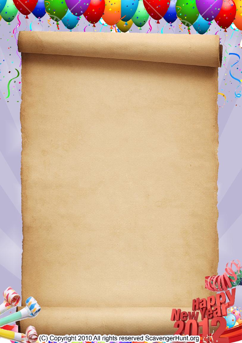 happy-new-year scavenger hunt background